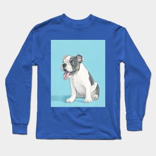 French Bull Dog Illustration Long Sleeve T-Shirt